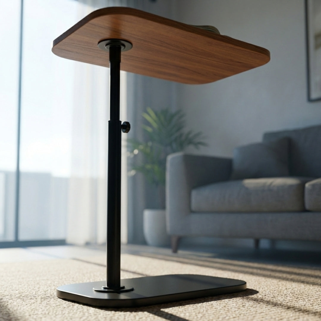 Height Adjustable C-Shaped Side Table